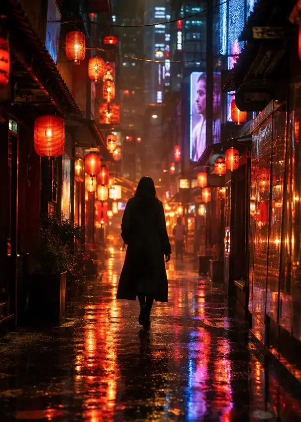 赛博东方海报，日本科幻、奇幻影片，2026 年上映
